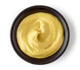 Mustard in round dish