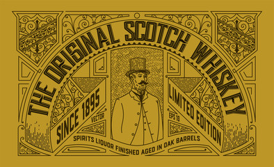 Whiskey design for label and packaging