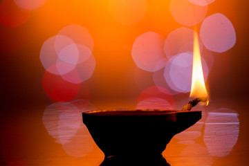 oil lamp for diwali festival