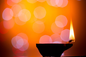 oil lamp for diwali festival