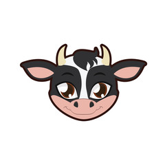 Cow portrait illustration