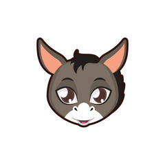 Donkey portrait illustration