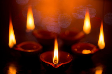 oil lamp for diwali festival - 123840227