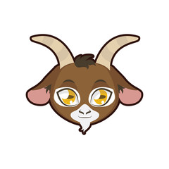 Goat portrait illustration