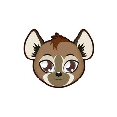 Hyena portrait illustration