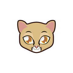 Mountain Lion portrait illustration