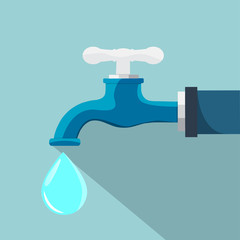 Water tap - vector illustration