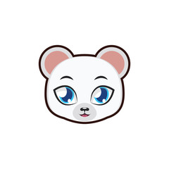 Polar Bear portrait illustration