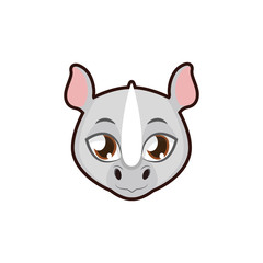 Rhino portrait illustration