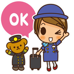 オンナノコ 客室乗務員 OK