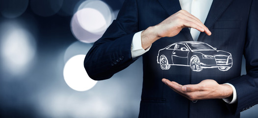 car on man hand
