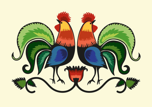 Wz&oacute;r ludowy - folk cut-out art