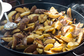 street food. fried potatoes
