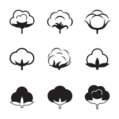 Cotton icon set