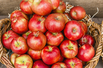 red apples in a basket
