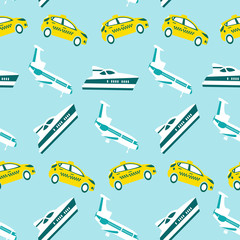 Seamless pattern with transport concept