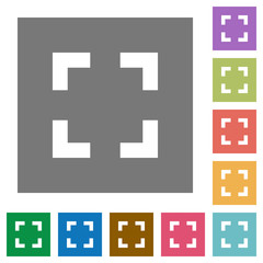 Selector tool square flat icons