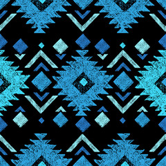 Materiał do szycia hand drawn tribal seamless pattern
