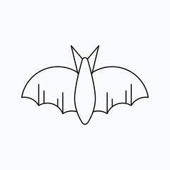 bat silhouettes - Halloween vector illustration. Icon