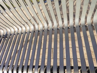 Steel bench texture