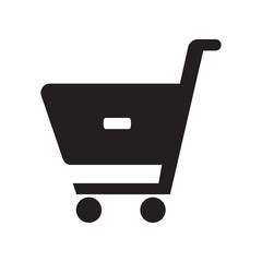 Shopping Cart With Minus Sign / Remove Vector Icon Illustration