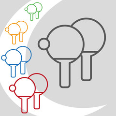 table tennis. Vector image table tennis. Silhouette table tennis. Flat icon table tennis. Illustration table tennis.