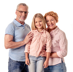 Grandparents and little girl