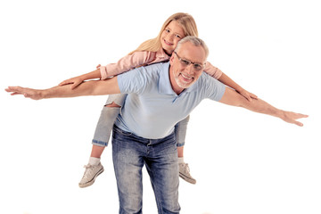 Grandpa and little girl