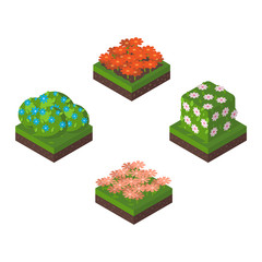 Obraz premium Isometric tree vector illustration.