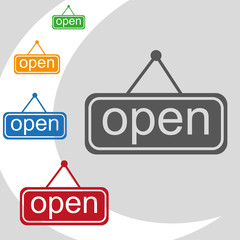 open hanging sign
