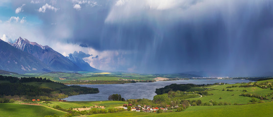 Storm over small village