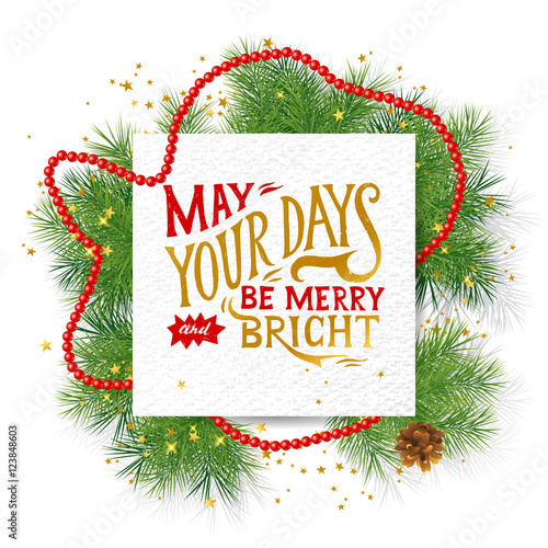 Download "May your days merry and bright - lettering" Stock image ...