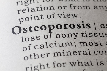 Dictionary definition of osteoporosis