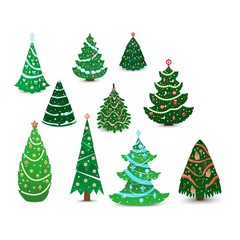 Christmas tree vector.