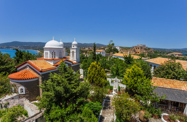 Fototapeta na wymiar monastery of Agios Ioannis inside Koroni fortress, Greece, Europe
