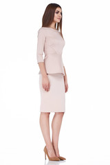 Woman model fashion style dress beautiful secretary diplomatic