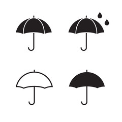 Obraz premium Umbrella sign icons