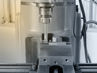 High precision CNC machining center working
