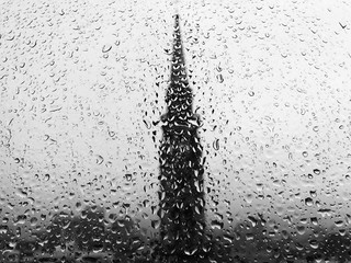 Rain on window
