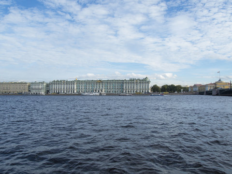 View of the Winter Palace in St. Petersburg, Russia.