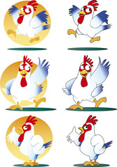 鶏のポーズ
