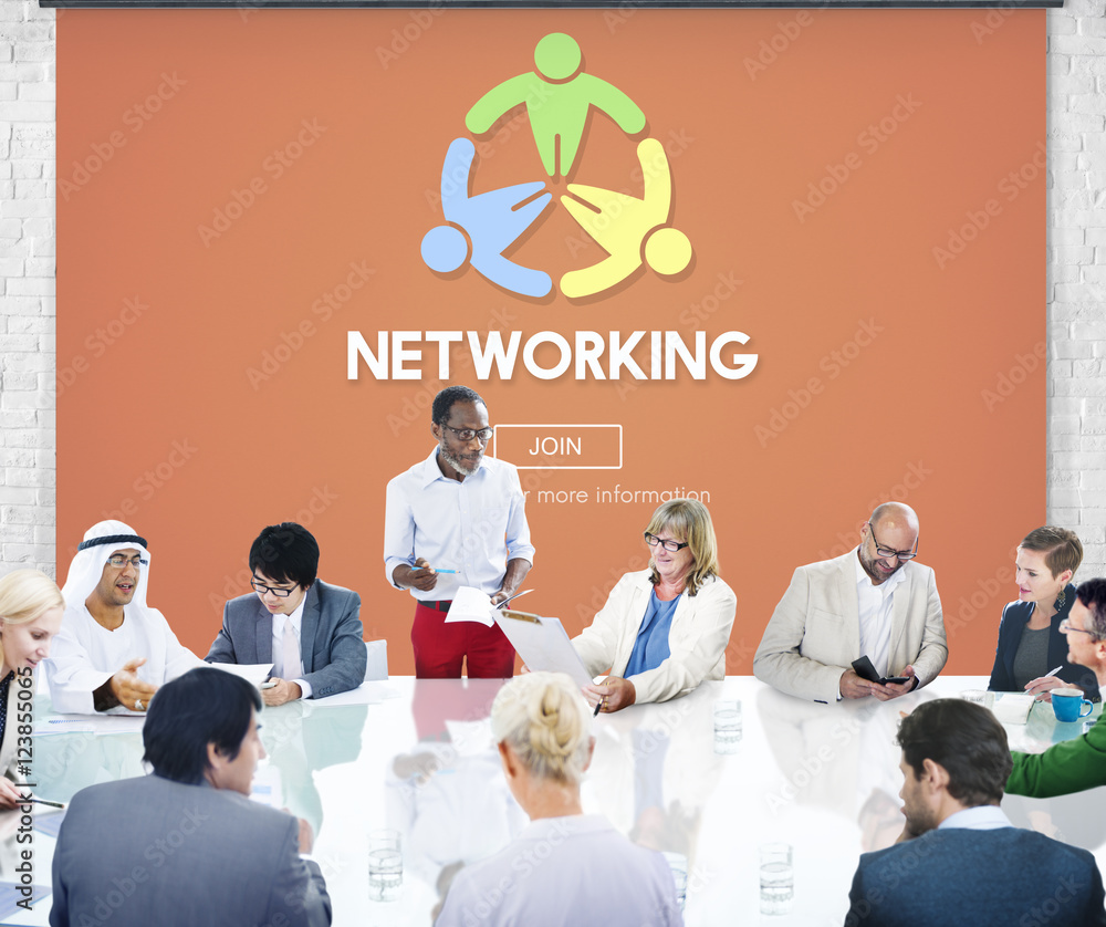 Poster networking computer connection internet concept