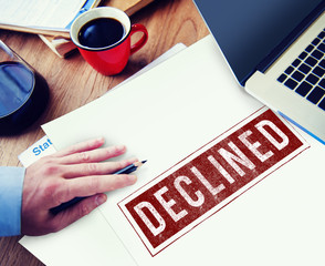 Banned Denied Declined Negative Stamp Concept