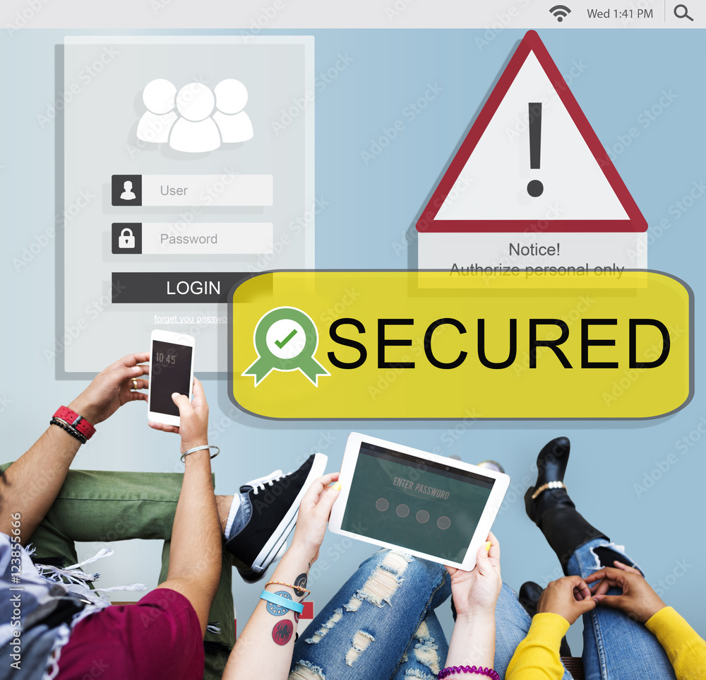 Poster access allowed entrust password secured concept