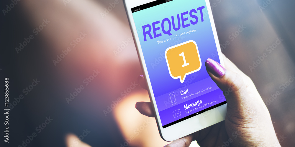 Poster messaging communication notification alert reminder concept