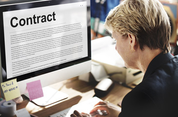 Business Contract Terms Legal Agreement Concept - obrazy, fototapety, plakaty