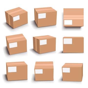 set of boxes