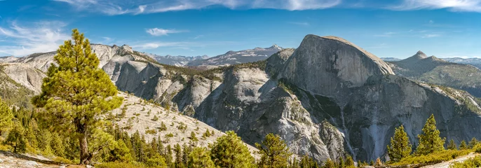 Foto op Canvas Half Dome en Clouds Rest, Yosemite, Californië © George