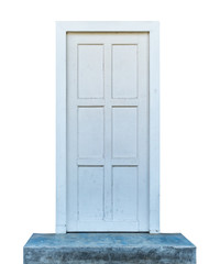 White wooden door
