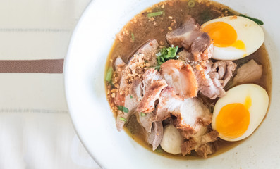 Traditional thai egg noodle